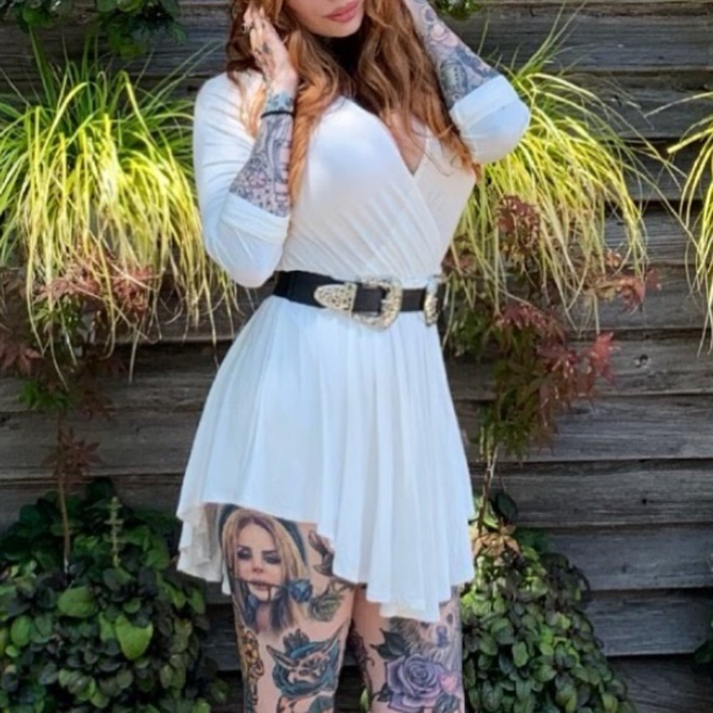 White long sleeve Fashion Nova Romper